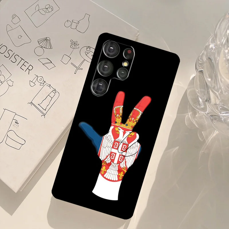 Flag of Serbia Serbian Cover For Samsung Galaxy S23 S20 FE S21 S22 Ultra Note 20 10 S8 S9 S10 Plus Phone Case |