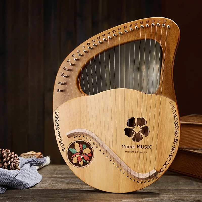 

7 Strings Wooden Chinese Harp Musical Professional Mandolin Stand Acoust Harp Music Tool Miniature Classical Gift Instrument