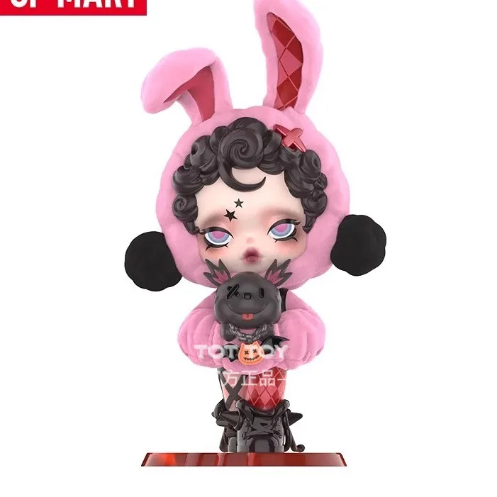 Фото Новые оригинальные фигурки Skullpanda Bunny или Doggy на Хэллоуин, коллекция Kawaii, украшение для рабочего стола, детские игрушки, подарки №2