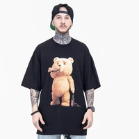 2022 new fashion spring summer tops t shirt for men movie ted beer print men oversize t shirt lovers cute clothing hiphop tops