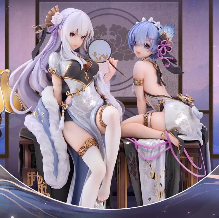 Emilia/Rem/Ram Косплей Аниме Re Zero Изящная Красота Cheongsam Emilia Rem Плюс Размер Костюм