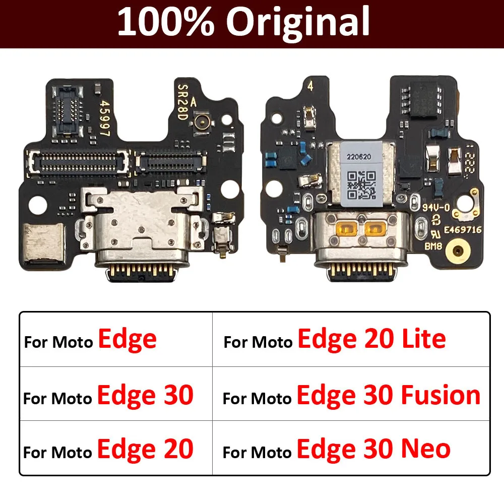 

Original For Motorola Moto Edge 30 Fusion S30 Pro 20 Lite 30 Neo USB Charger Charging Port Dock Connector Micro Board Flex Cable