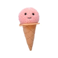 smooth surface wear resistant lovely ice cream plush pendant for ornament plush pendant cartoon plush pendant