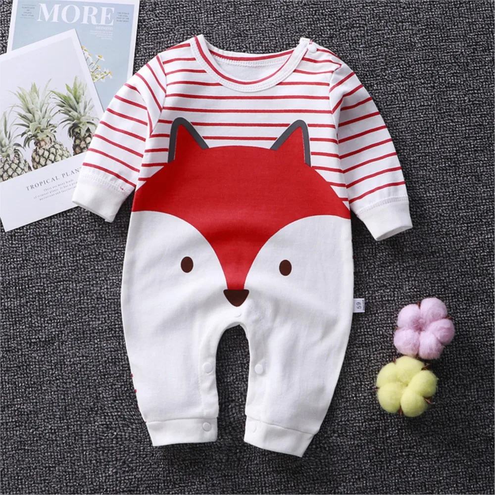 Baby Rompers Spring Autumn Jumpsuits 100% Cotton Girl Pajamas Boy Sleepsuits Newborn Clothes Sleepers Infantil Ropa De Bebe