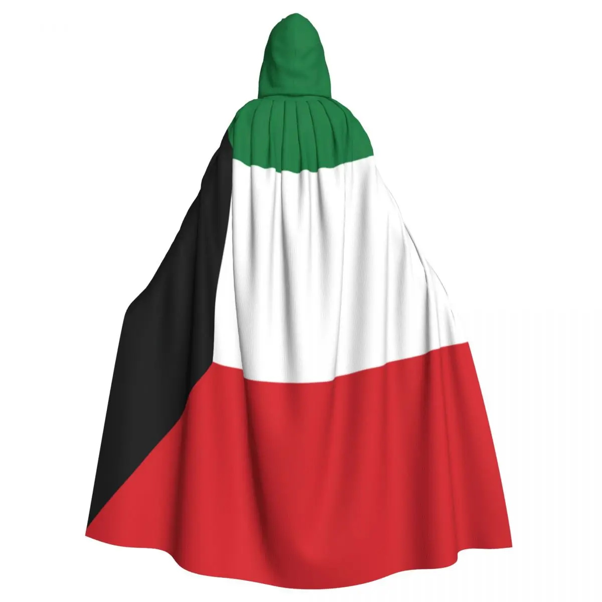 

Unisex Adult Kuwait Flag Cloak with Hood Long Witch Costume Cosplay