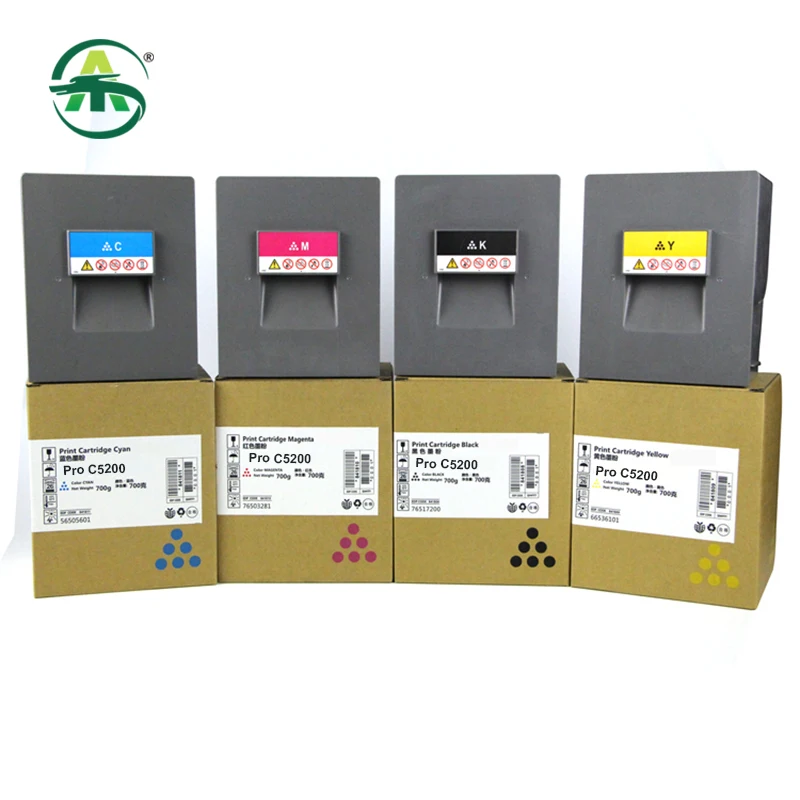 

Pro C5200 Toner Cartridge Compatible for Ricoh Pro C5200 C5210 Printer Cartridges Supplies Printer Spare Parts Bk700g CMY500g