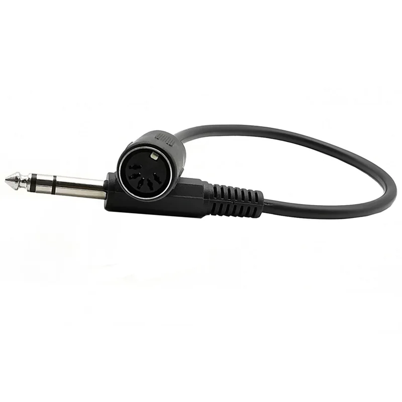 Фото Кабель-удлинитель MIDI Din 5-pin (женский) - Monoprice 6.35мм (1/4 дюйма) (мужской) TRS Stereo Audio, 30 см, для MIDI-клавиатуры №3