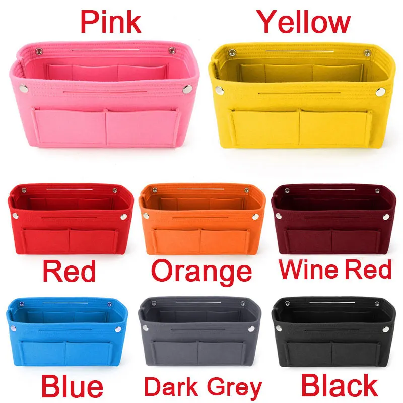 

Органайзер для кошелька из войлока, дорожный фетровый Органайзер со множеством карманов, Портативная сумка-кошелек для хранения косметики в общежитии