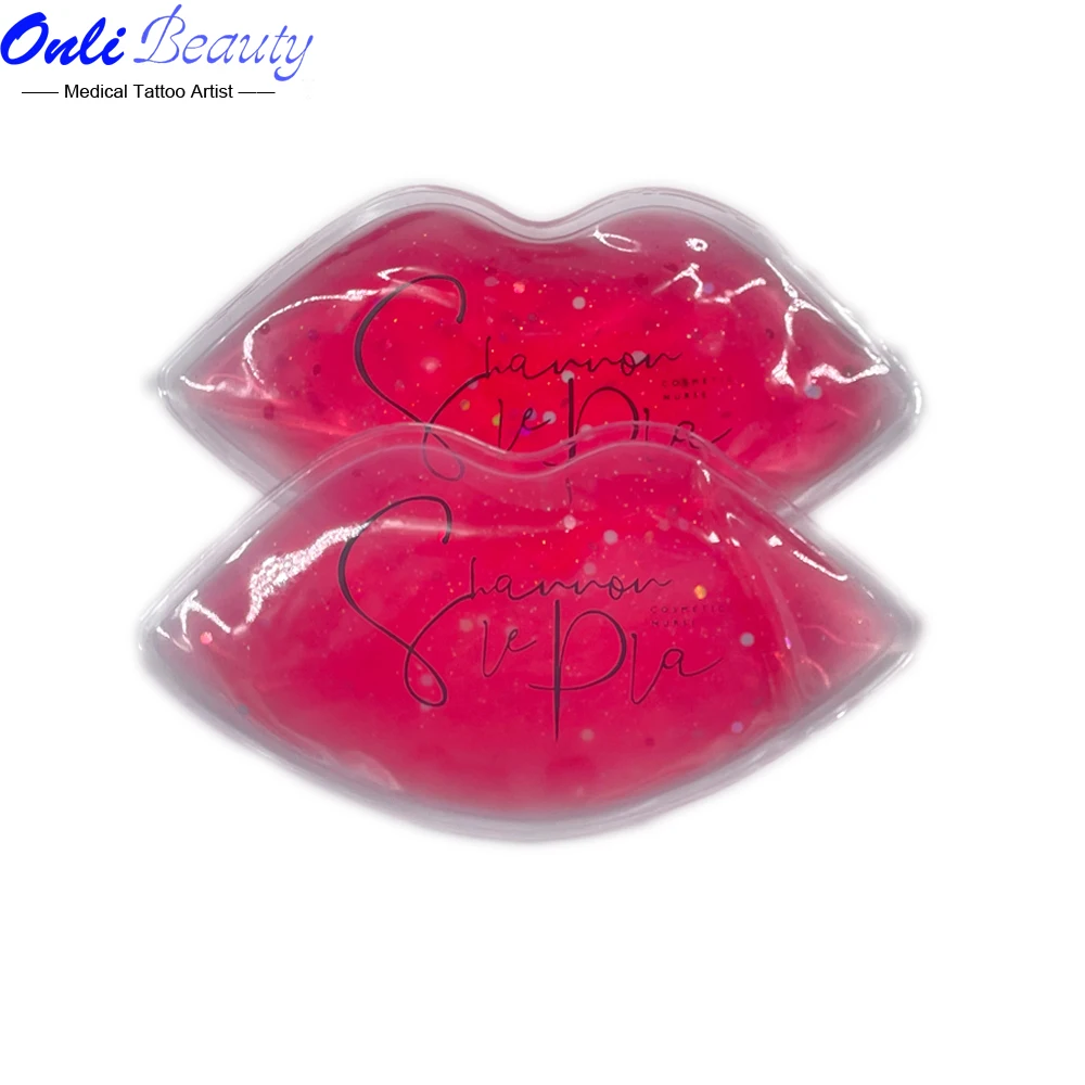 Lip Gel Ice Packs, Flexible Cooling Pad Cold Compress for lip blush cosmetic Tattoo