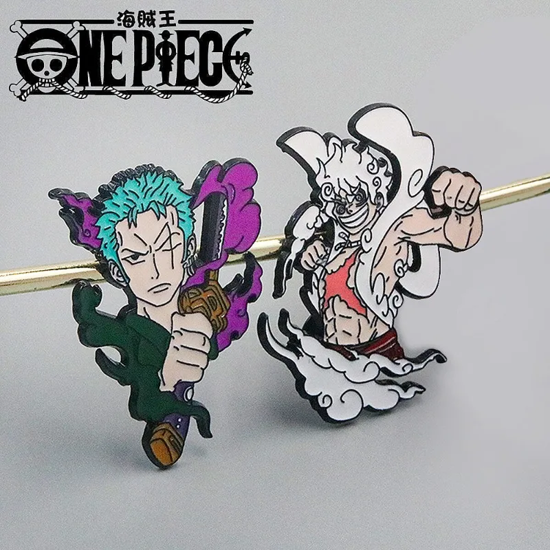

One Piece Gear 5 Luffy Roronoa Zoro Yama Brooch Cool Cartoon Sun God Nikka Form Anime Peripheral Badge Bag Clothes Pendant