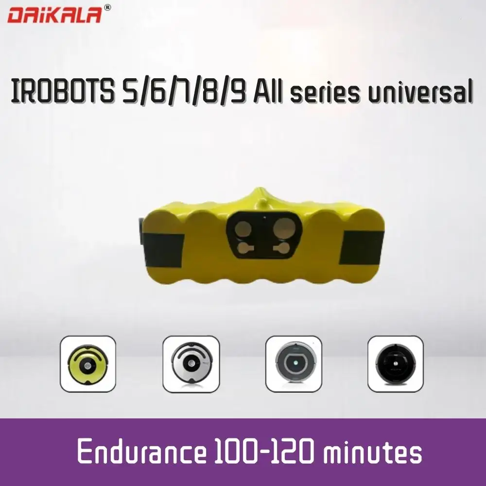 

New Nickel Cadmium 14.4V 4800mAh Suitable for Sweeping Robot IRobot 5/6/7/8/9 Full Series Universal Sweeping Machine Battery