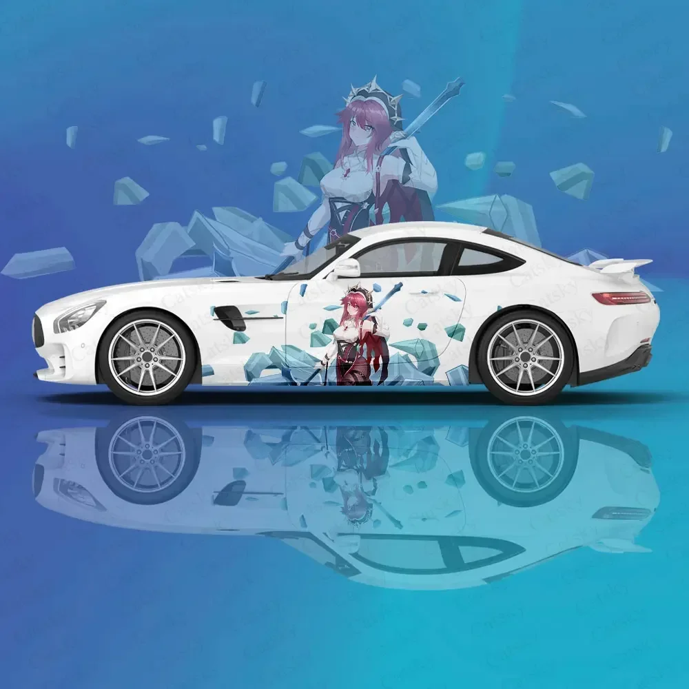 Rosaria Genshin Противоударная наклейка с животными на автомобиль защитная пленка