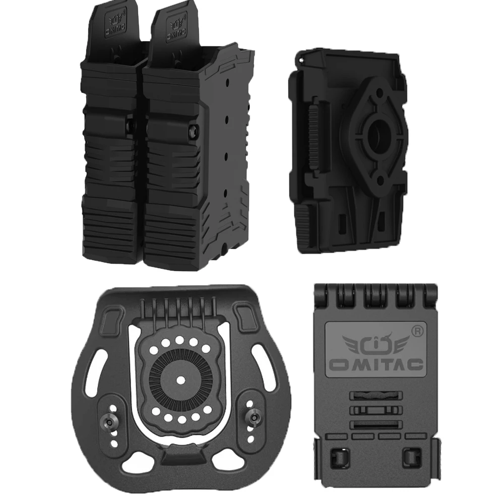 

Ar15 dual mag pouch M4 M16 rifle magazine pouch with 3 carrying ways 360 degrees adjustable quick release belt loop paddle