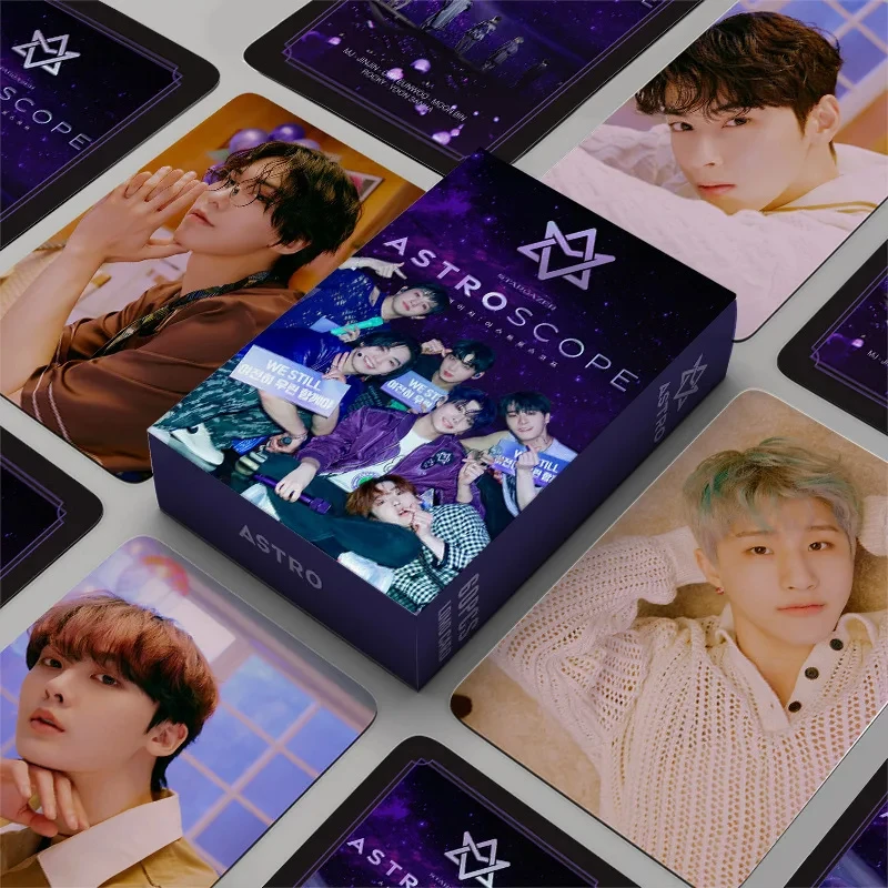 

55Pcs/Set Kpop ASTRO LOMO Cards New Album ASTROSCOPE Lomo Cards Photocards Boys Photo Card for Fans Collection Gift