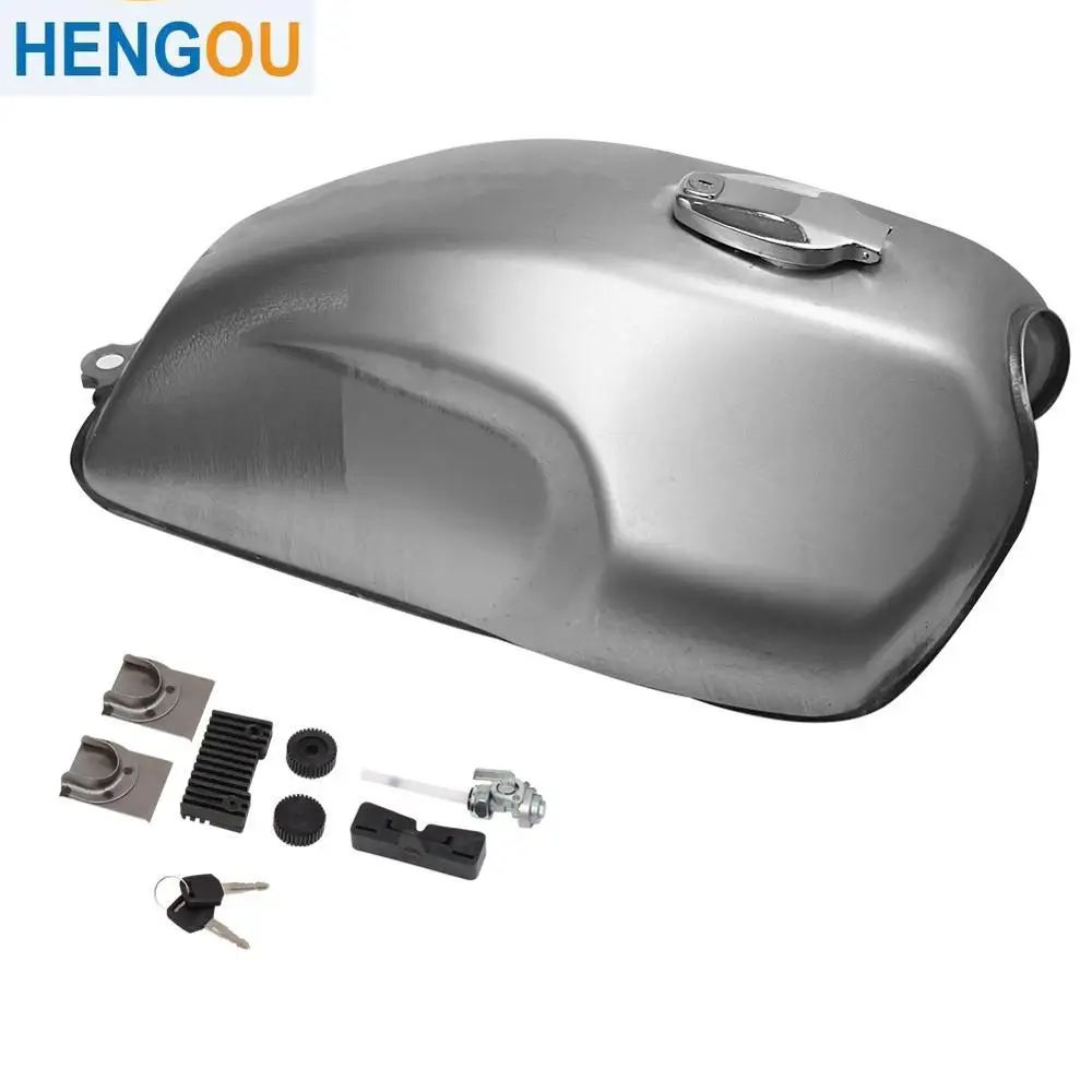 

Motorcycle Fuel Tank Raw Metal Cafe Retro Modified Petrol Tanks Vintage Motorbike Gasoline Tank 17-18L For GB250