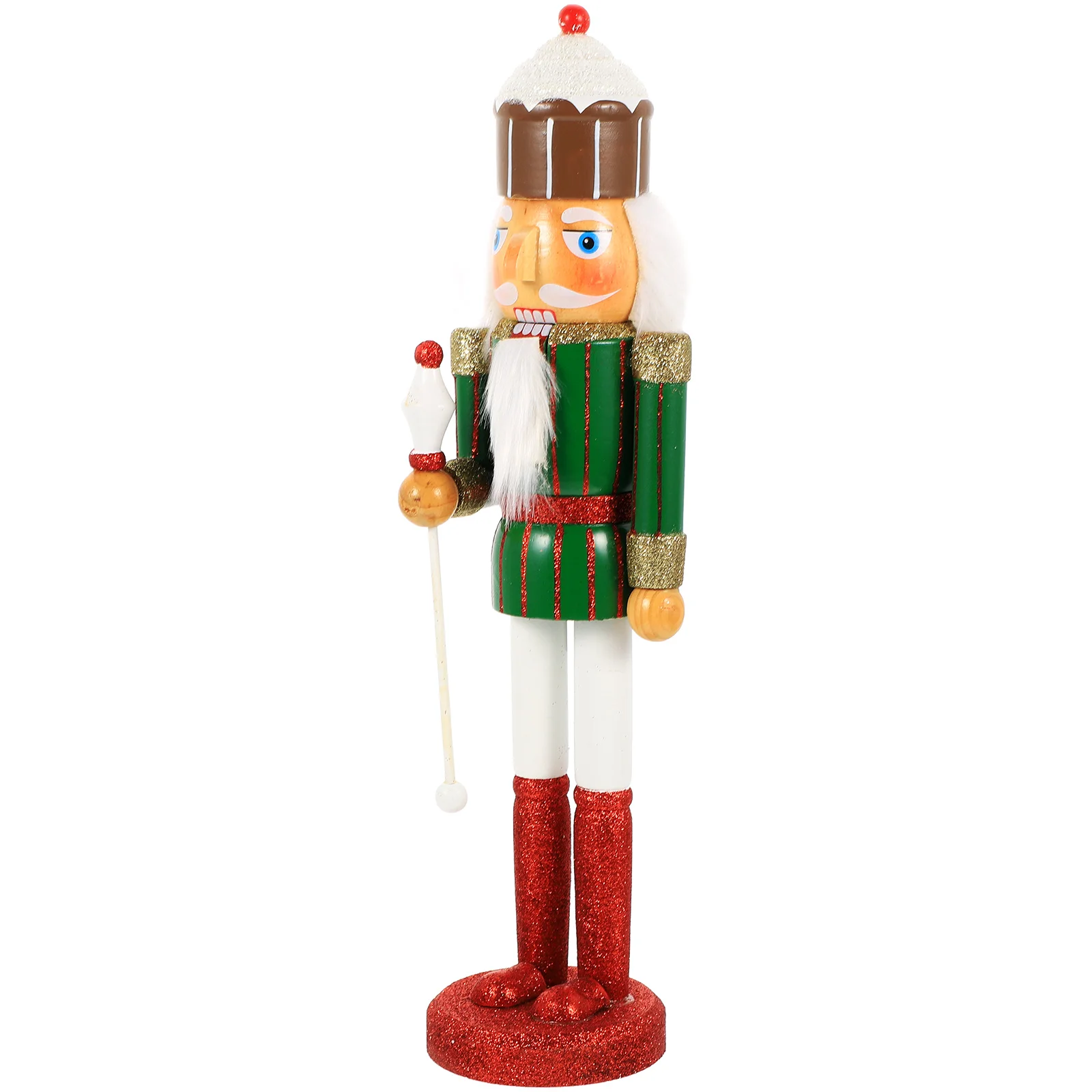 

Nutcrackerdecor Christmas Ornament Wooden Soldier Desktop Figurine Gifts Table Nutcrackers White Foot Yardfigures Pajamas Large