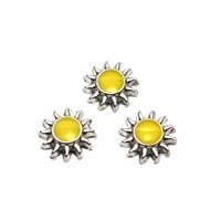 hot sale 10pcslot enamel sun floating charms fit diy living glass memory locket pendant necklace bracelet jewelry