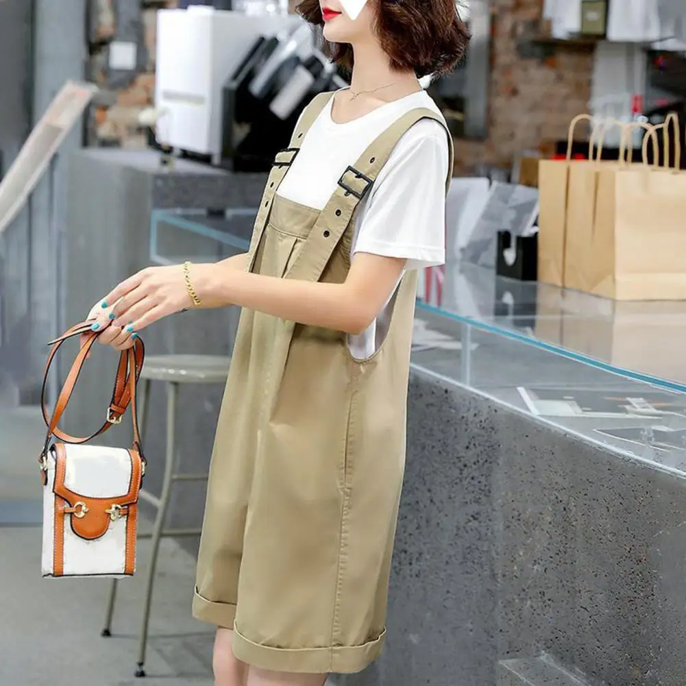 

Sweet Sleeveless Soft Lady Summer Overalls Lady Romper Streetwear Dress-up