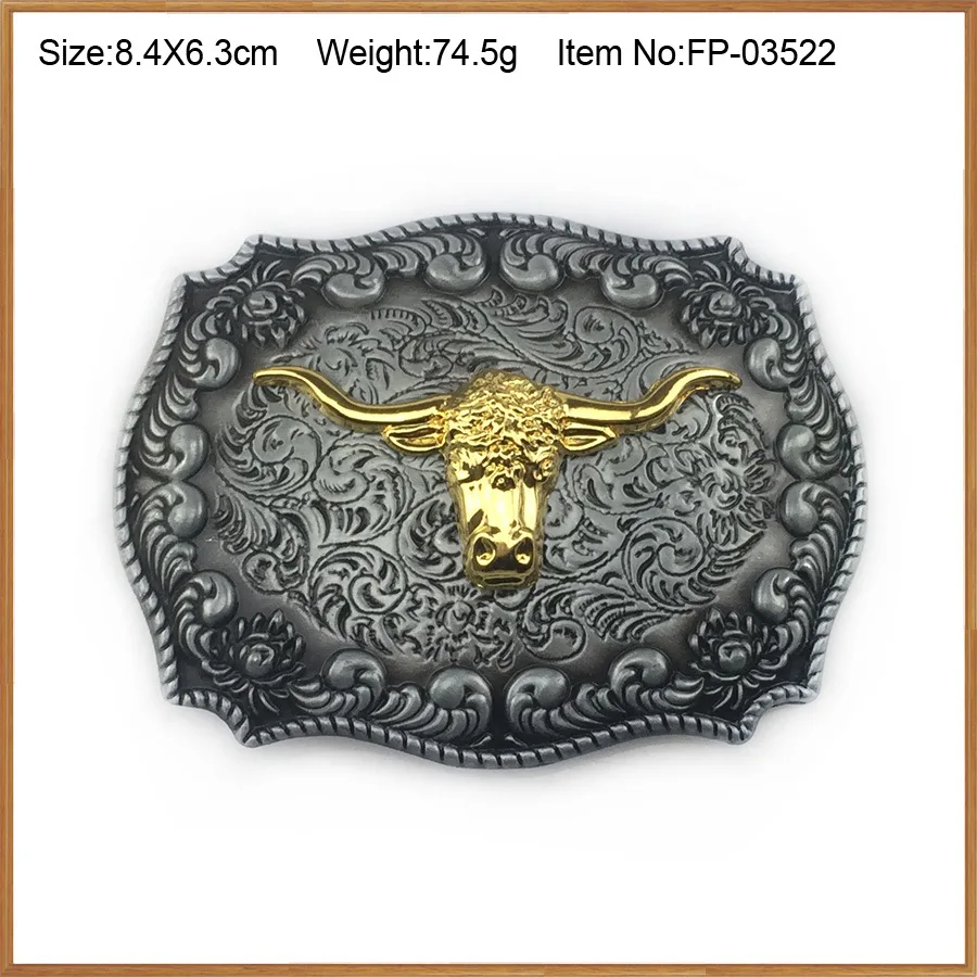 

New Fashion Long Horn Bull Western Belt Buckle (no Include the belt)