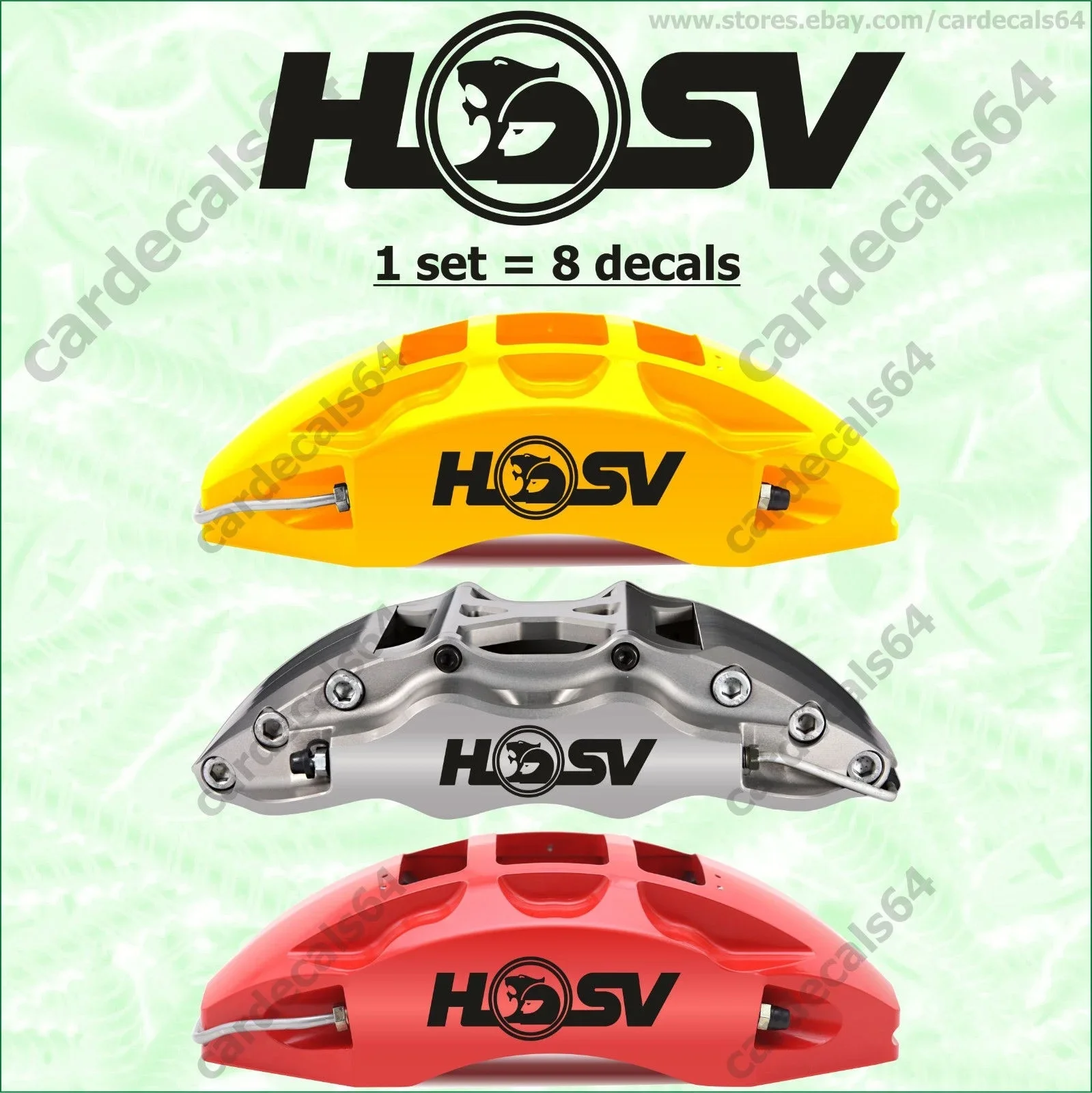 

Для 8X HSV тормозной суппорт, наклейка, наклейка, эмблема автомобиля, логотип, высокая температура A