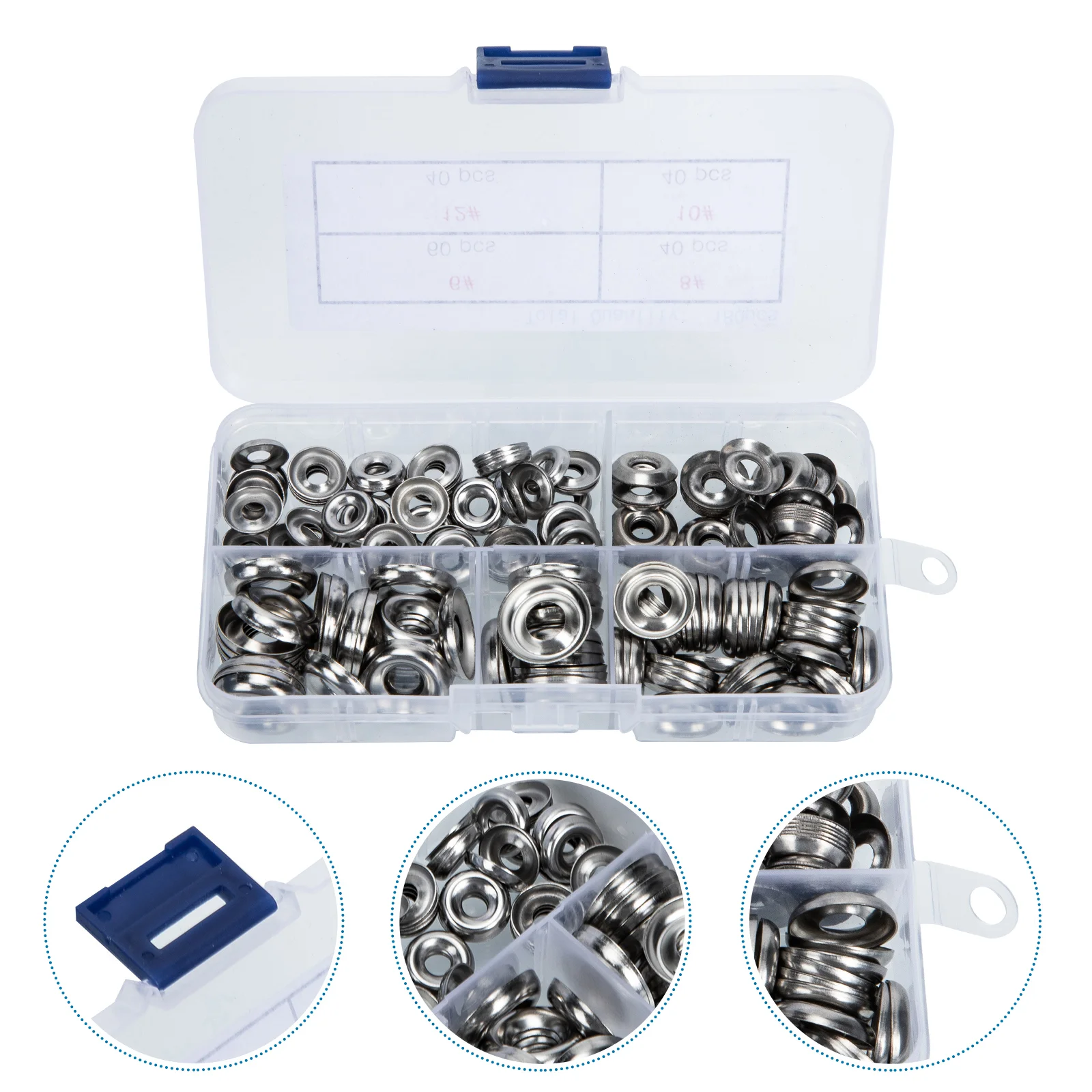 

180 Pcs Countersunk Head Screw Washer Decorative Washers Stainless Steel Washers Gasket Assortment Kit Cup Decorate Silver