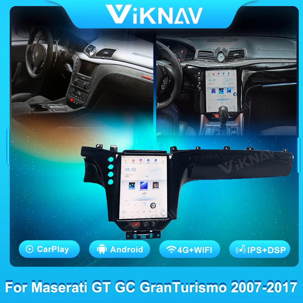 

Автомобильный радиоприемник 13,6 дюймов Android для Maserati GT 2007-2017, обновленный мультимедийный плеер, автомобильный стереоприемник, головное устройство с GPS-навигацией