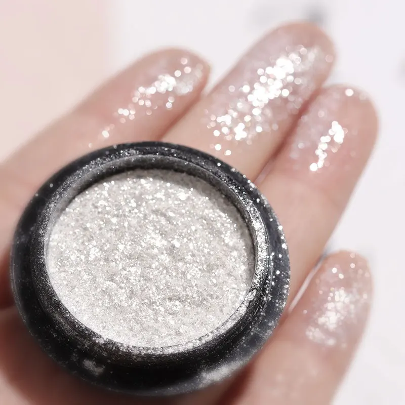 

3g/Jar Nail Fairy High Gloss Powder Nail Art Pigments Super Flash Brightest Glitter Nail Dust Japanese Nail Gloss Powder Chrome