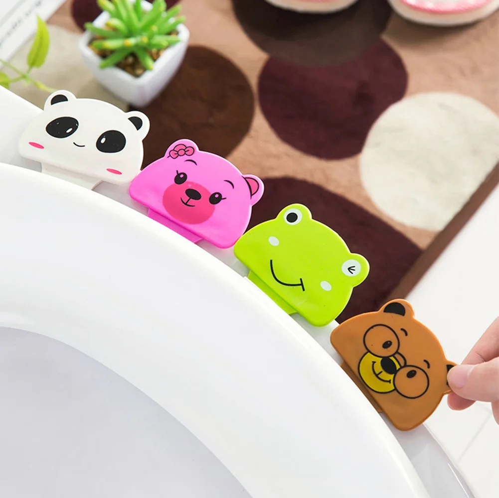 

4pcs Portable Toilet Seat Lifter Bath Lid Lifter Avoid Touching Toilet Cover Handle Bathroom Toilet Seat Lid Toilet Accessories
