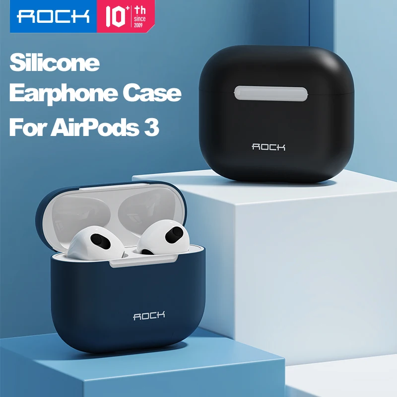 

For Airpods 3 Case Thin and Light Soft Ecological Silicone Full Protective Earphone Case Rock Case чехол