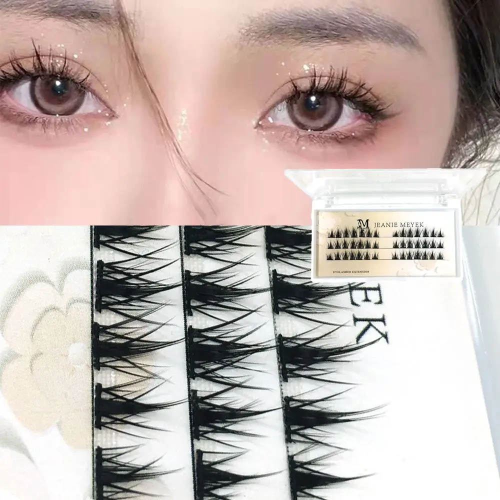 

42 Clusters Handmade Natural 0.07mm C Curl Mink Eyelashes Volume Eyelashes DIY Extension Lashes Dramatic Cluster Lashes