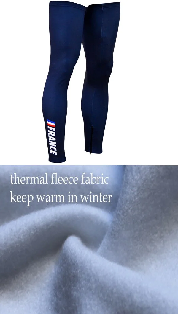 

WINTER THERMAL FLEECE 2021 FRANCE FRENCH NATIONAL TEAM CYCLING JERSEY LEG WARMERS SUN UV PROTECTION ONE PAIR SZIE XS-4XL