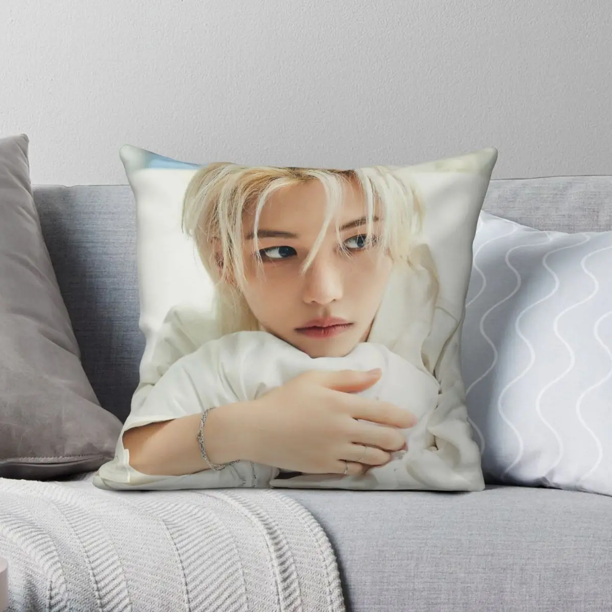 Квадратная наволочка Lee Felix из полиэстера льна бархата креативный декор на молнии