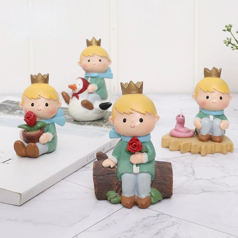 

Original Cartoon Little Prince Resin Ornaments Creative Home Crafts Ornament Cake Decorations Christmas Home Decoration