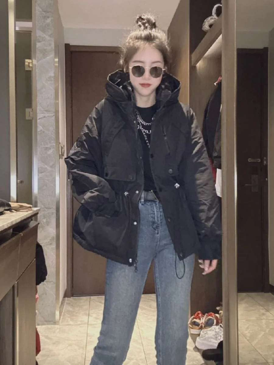 European Goods Jacket Outerwear Women Quilted 2024 Autumn and Winter New Two Cotton Casual Loose Thin Autumn clothes C...