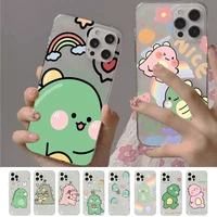 cute animal dinosaur phone case for iphone 11 12 13 mini pro xs max 8 7 6 6s plus x 5s se 2020 xr clear case