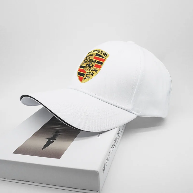 Фото Бейсбольная кепка Snapback с эмблемой автомобиля, регулируемая повседневная кепка для Porsche 911 Cayenne Carrera 928 Panamera Boxster Macan 918 №3