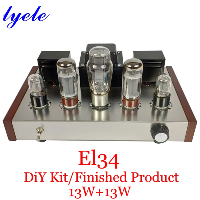 

Lyele Audio El34b Vacuum Tube Amplifier Diy Kit Hifi Class A Audio Amplifie High Power 13W*2 Handmade Home Theater Amplify