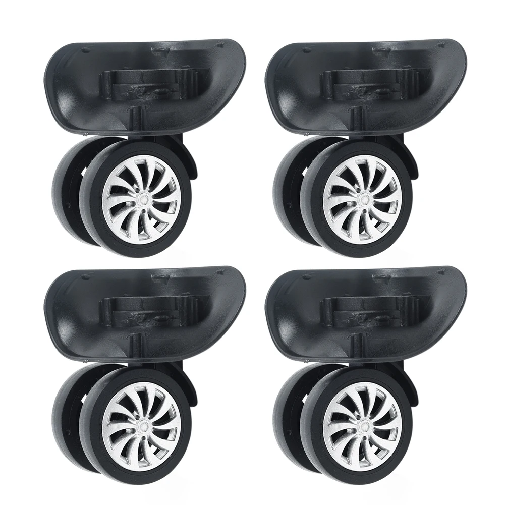 

4pcs/set Replacement Luggage Suitcase Wheels Swivel Universal Swivel Wheel Black Dual Roller Wheels Outdoor Travel Accessories