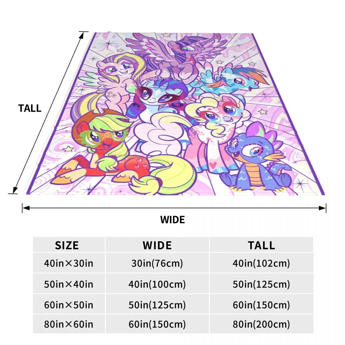 Теплое мягкое одеяло My Little Pony с рисунком аниме дорожное плюшевое узором уличное