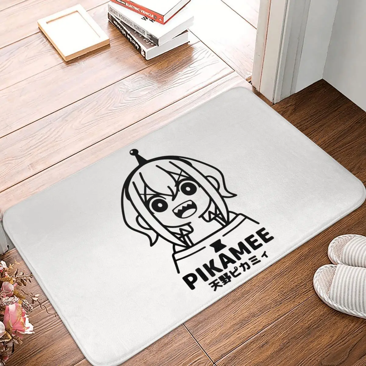

Pikamee Virtual Anchor Non-slip Doormat Black Carpet Bath Bedroom Mat Welcome Indoor Decorative