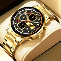 reloj hombre luxury mens watches fashion men sports stainless steel quartz wrist watch luminous clock man casual leather watch