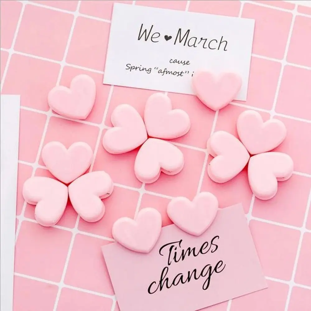 

10 Pcs Adorable Kawaii Pink Heart Clip Creativity Mini Snacks Sealing Clip Desktop Organizer Supplies Paper Clip