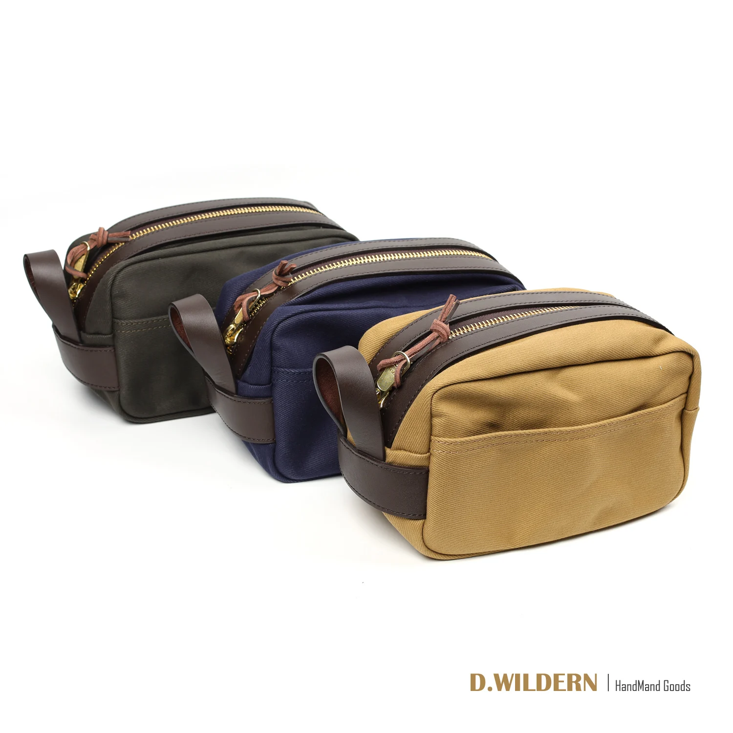 Холщовые сумки для туалетных принадлежностей мужчин ручной работы из