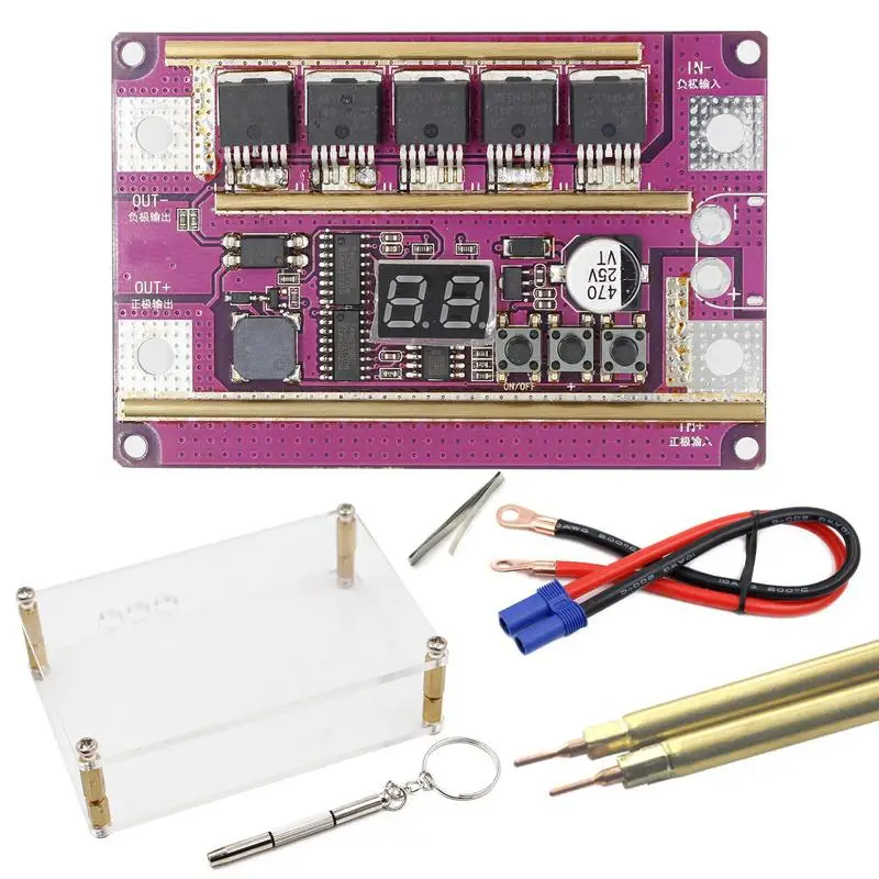 

Комплект для точечной сварки аккумулятора, портативный комплект для точечной сварки «сделай сам», миниатюрный литиевый фотоэлемент для точечной сварки конденсатора