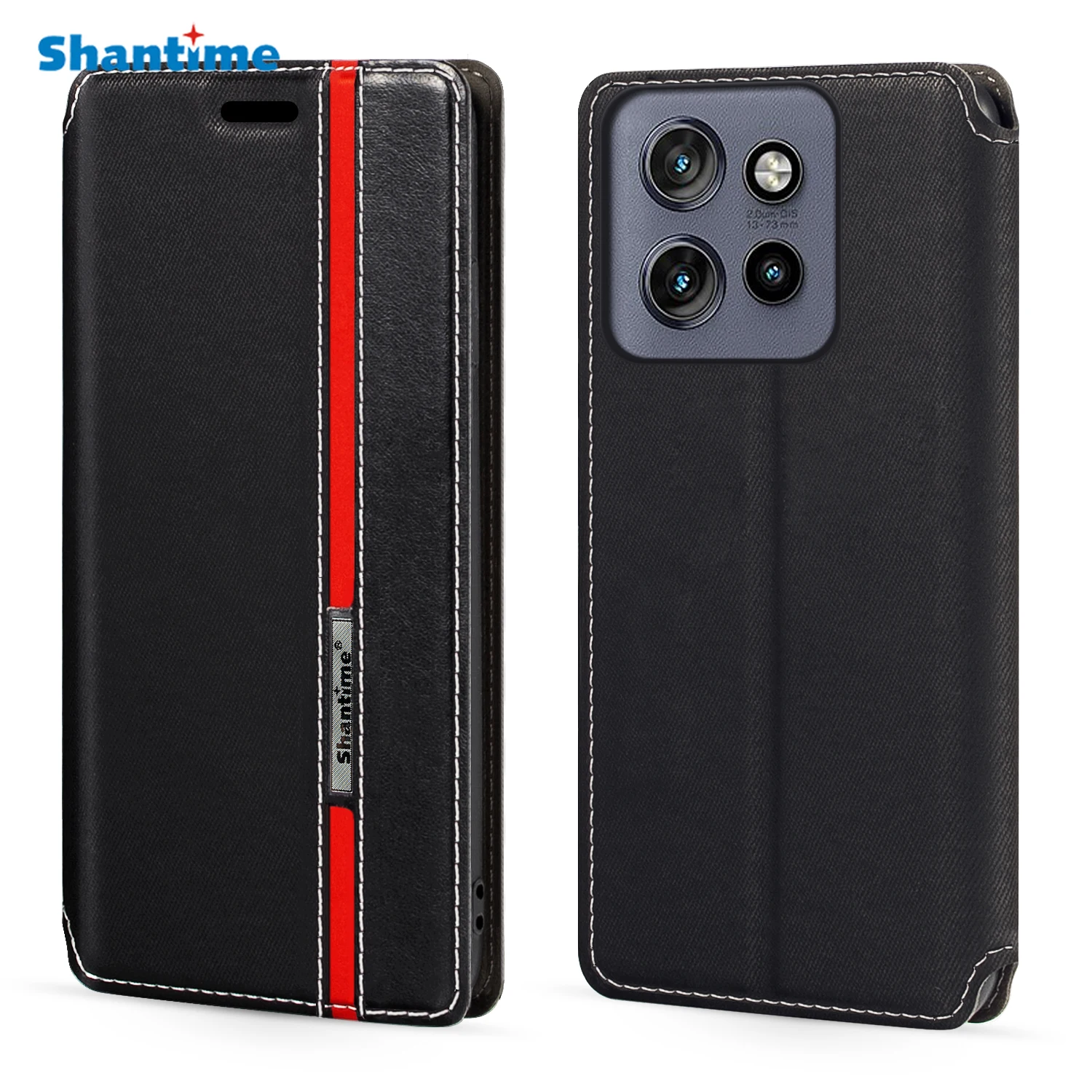 Модный разноцветный кожаный флип-чехол с магнитной застежкой и отделением для