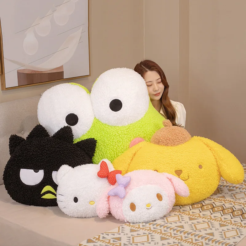 

Sanrio My Melody Hello Kitty Pom Pom Purin Keroppi Bad Badtz Maru Cute Plush Doll Kawaii Fluffy Stuffed Toy Sofa Pillow Kid Gift