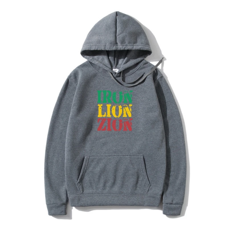 

Printed Men Cotton Outerwear Fleece funny Outerwear Sweatshir Hoody Iron Lion Zion Rasta casual Fleeceness brand Outerwear