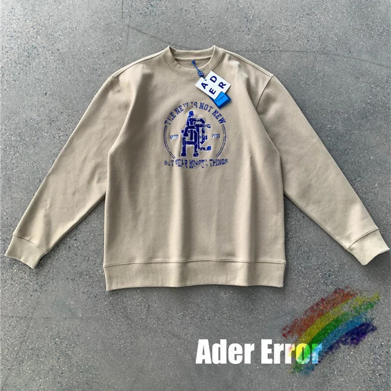 

2021ss ADER ERROR Sweatshirts Crewneck Men Women 1:1 High Quality Embroidery Flocking Adererror Hoodie