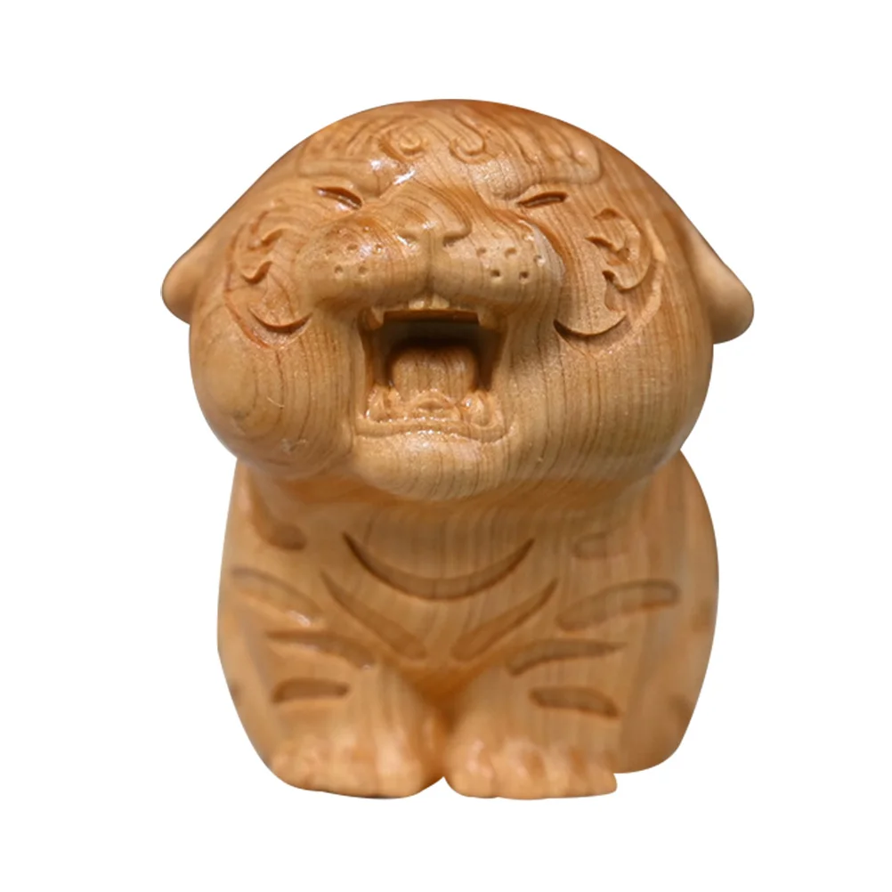 

Decor Statue Adornment Tea Wooden Figurine Chinese Pet Ornament Home Model Desktop Sculpture Decoration Year Zodiac Figurines