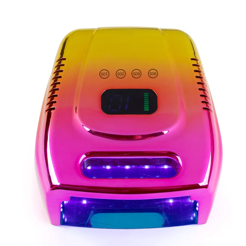 

2022 New 96W Rechargeable Nail Lamp with Handle Wireless Gel Lacquer Dryer Machine LED Light for Nails Cordless Nail UV LED Lamp